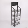 Shop Retail Shelf Wire Mesh Display Rack 4-Layer Large Capacity market Movable