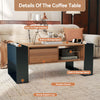 Modern Coffee Table with Drawer Storage Shelf Wooden Table Living Room Furniture