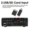 2000W Digital Power Amplifier bluetooth Stereo HiFi Audio 2CH USB SD FM Home Car