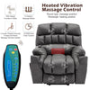 Massage Heat Armchair Single Sofa Electric Riser Lounge Recliner Chair Grey