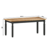 Corona Dining Table 6'0 Mexican Solid Pine Charcoal Wax 182cm Rustic Shabby Chic