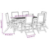 7 Piece Garden Dining Set Solid Wood Acacia and I5A9