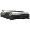 qohoio Bed Frame Black 120x190 Small Double Engineered Wood,Double Bed I9Z9
