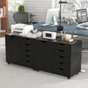 5-Drawer Dresser Chest Rolling Mobile Filing Cabinet Printer Stand-Black
