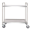 Heavy 2 Shelves Stainless Steel Serving Catering Trolley Cart Storage Work Stand