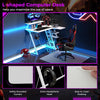 L-Shaped Gaming Desk Small Computer Desk Corner Gamer Desk w/Outlets & USB Ports