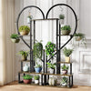 Extra Large Metal Plant Stand Creative Half Heart Shape Ladder Plant Shelf Hooks
