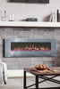 Electric Heater 50 In LED Fireplace Wall Mounted Inset TV Standing Media Fire