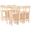 7 Piece Garden Bar Set Solid Wood Pine vidaXL