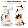 Cat Tree 179 Cm Small Cat Tower Indoor Kitten Activity Center Climbing Stand