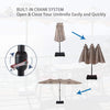 Large Parasols Patio Umbrella Outdoor Umbrella Double-Sided Market Umbrella 13ft