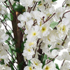 White Sakura Cherry Artificial Tree Blossom Flowering Fake Plant Garden Home Dec