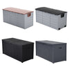 Wood Grain Design Outdoor Plastic Garden Storage Box Outdoor Chest Deck Box Lid