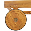 Folding Sun Lounger with Wheels & Cushion Taupe Solid Wood Acacia