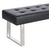 Leather Upholstered Bench Bedroom Entryway End of Bed Bench Accent Indoor Bench