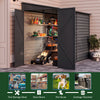 9FT Garden Storage Shed Galvanized Steel Double Door Storage Bicycle Tool Sheds