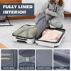 Suitcase Set of 3 ABS Cabin Hard Shell Luggage Travel Trolley 4Wheel Ssaszokyuyr
