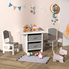 Kids Table and 2 Chairs Set Storage Children Learning Dining Activity Furniture