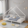 Tipi Kids Bed Frame Wood Teepee Bed House Tent Bed Girls Boys Bedroom Furniture