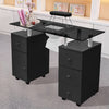 Manicure Table Makeup Dressing Station Nail Desk Workstation Storage Portable