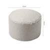 Round Bean Bag Footstool Footrest Stool Chair Pouffe Beanbag Full Filled Seat UK
