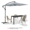 10ft Sunshade Outdoor Cantilever Patio Umbrella 6 Sturdy Ribs for Garden Kdlioyk