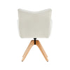 1PC 360° Swivel Velvet Fabric Dining Chair Rotatable Wooden Legs Kitchen Chair