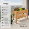 Raised Plant Bed Shelf Garden Wooden Box Flowers Herbs Vegetables Outdoor Patio