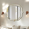 Luxury Accent Wall Art Mirror 80cm Large Decor Mirror with Gold Beveled Frame UK