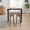 3 Space Saving Industrial Kitchen Bar Table Stool Set Breakfast Dining Chair Set