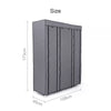 PRACTICAL FABRIC CANVAS WARDROBE HANGING RAIL SHELVING CLOTHES STORAGE CUPBOARD