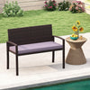 Metal Frame Outdoor Chair with Backrest & Armrests-Gray