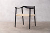 RATTAN SEAT WOODEN FRAME SCANDINAVIAN STYLE DINING CHAIR