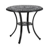 Garden Hollow Top Design Side Table with Parasol Hole Cast Aluminum Dining Table