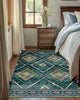 Large Rugs Non-Slip Dark Green Machine Washable 240x300 cm for Bedroom Hallway