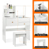 Vanity Dressing Table Set Bedroom Makeup Desk With Mirror Drawer Stool Bedroom