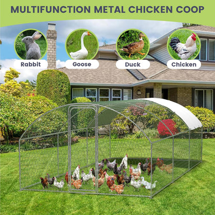 6X3M CHICKEN COOP RUN HEN HOUSE POULTRY ENCLOSED HOME RUN BOX COOPS RABBIT GOOSE