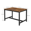 Large Industrial Dining Table Rustic Brown Kitchen Breakfast Table Metal Legs