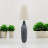 Grey Cement Extra Large Floor Lamp with Empire Shade –Modern Home Lighting Decor