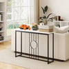 Long Sofa Side Table Narrow Accent Table w/Adjustable Foot Pads-Black