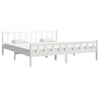 Bed Frame White Solid Wood 160x200 G4S2