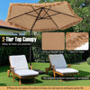 2.7m Cantilever Hula Tiki Thatch Patio Beach Umbrella w/ Vented Top