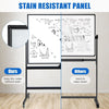 Double Sided Magnetic Whiteboard Adjustable Mobile Revolving Board with Magnets