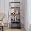 4 Tier Industrial Metal Frame Shelving Wood Bookshelf Storage Display Rack