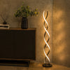 Black Twist Floor Lamp Living Room Light Integrated LED Standard Standing Light