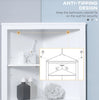 Tall Corner Cabinet Modern White Cupboard Storage Shelving Display Bathroom Unit