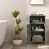 Freestanding Storage Organizer Wooden Bathroom Floor Cabinet-Grey