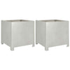 Garden Planters 2 pcs 40x40x40 Stainless Steel M1F3