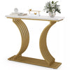 Gold Entryway Table Living Room 100cm Modern Console Table Narrow Sofa Table