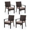 Garden Patio Furniture Outdoor Rattan Effect 2 Piece Set Wicker Chairs w/Cushion